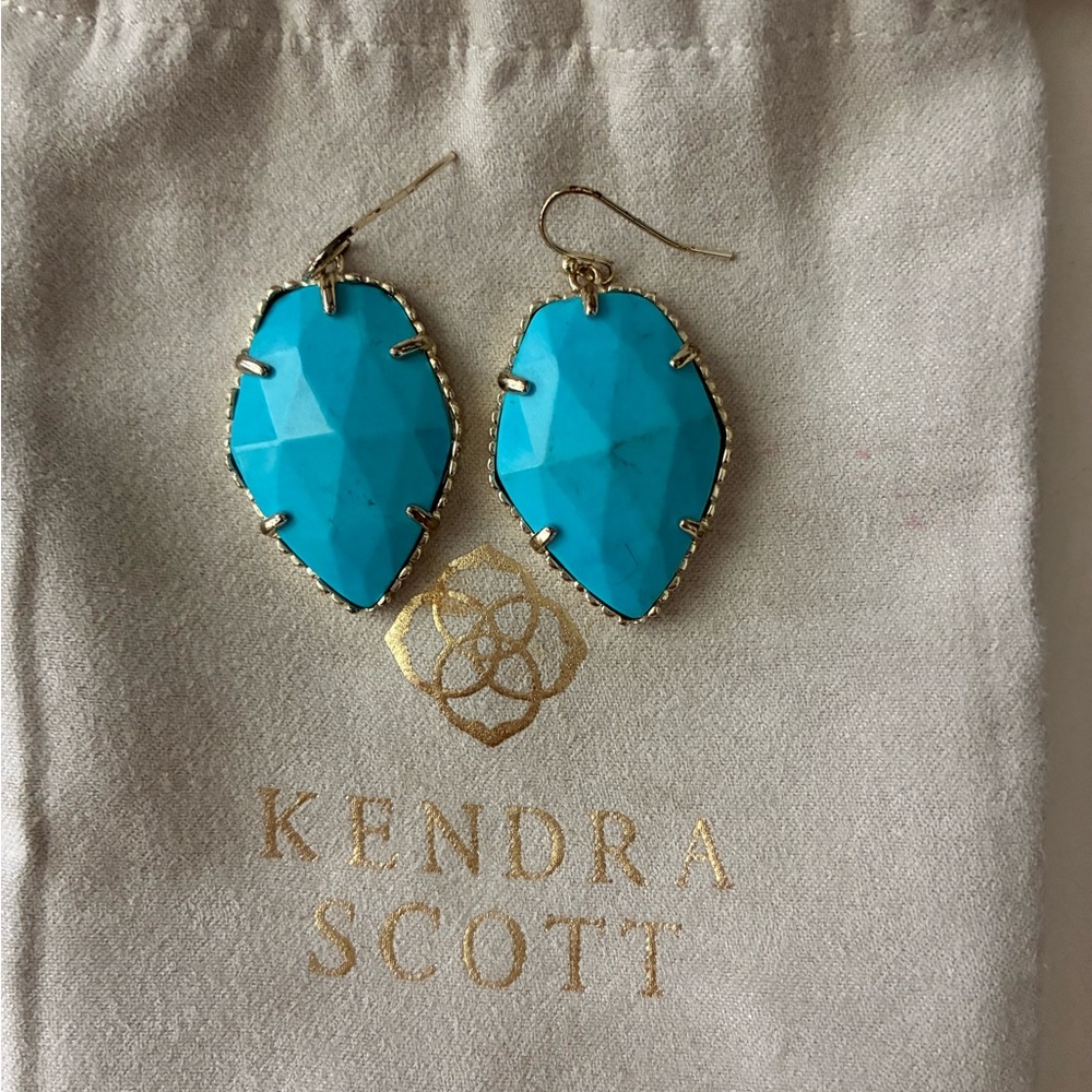 Kendra Scott Blue Statement Earrings